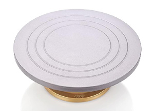 Turn table  12 Inch, Silver Top & Golden Bottom,