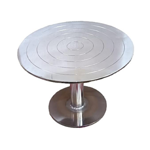 Stainless Steel 304 Grade Rotating Cake Stand Turntable 12 Inch Silver