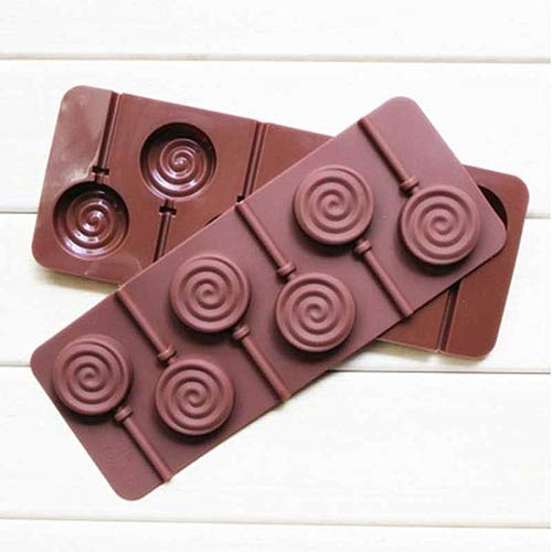 Silicone Chocolate Mould Swirl Lollipop Candy