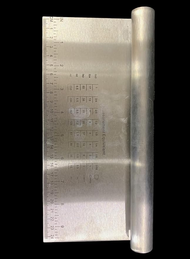 Stainless Steel Large Dough Scrapper with Stainless Steel Handle - 24 cm